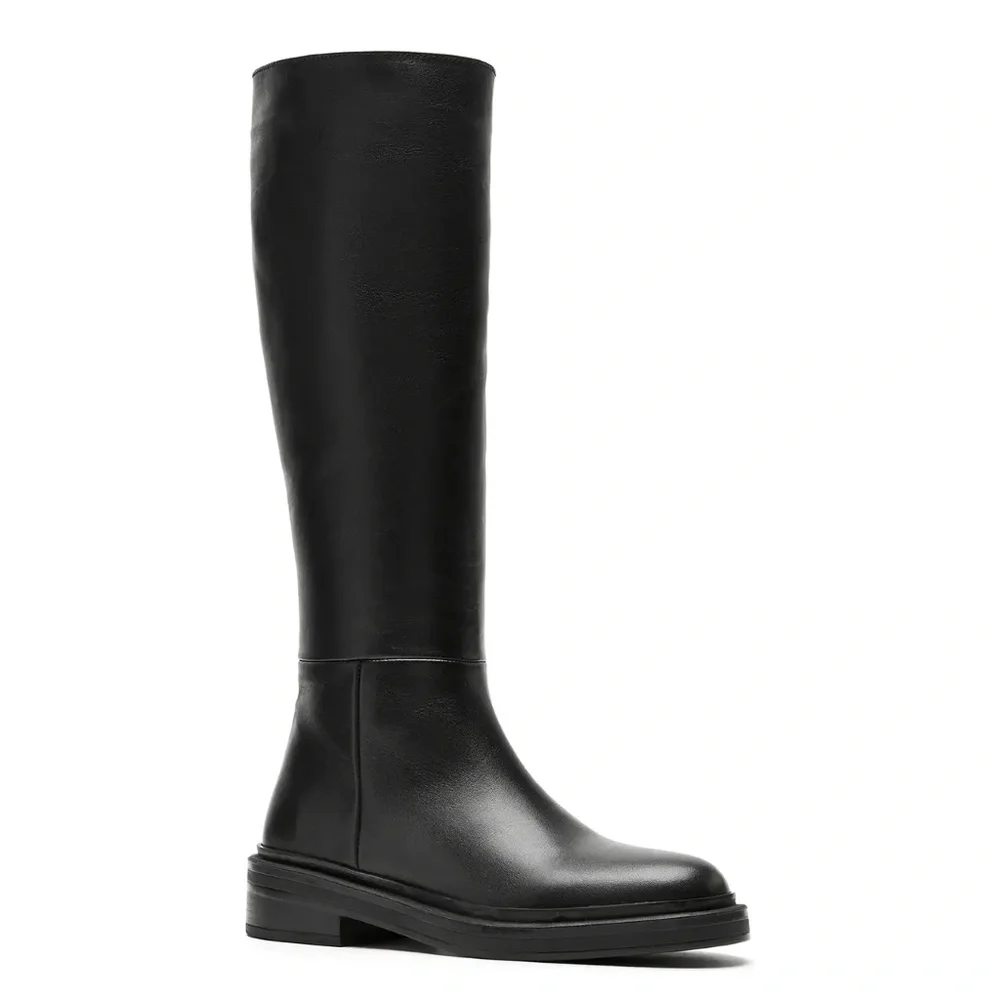 La CANADIENNE Black Leather Over-the-Knee Riding Boots